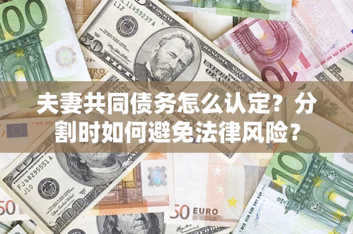 济南夫妻共同债务怎么认定？分割时如何避免法律风险？