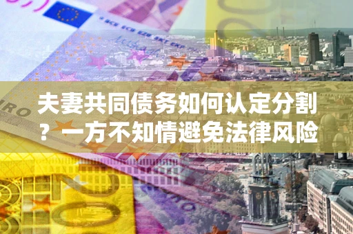 济南夫妻共同债务如何认定分割？一方不知情避免法律风险必看！